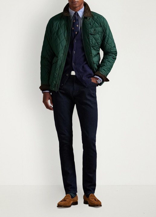 Ralph Lauren Slim fit jeans met donkere wassing - voorkant 2 miller / indigo