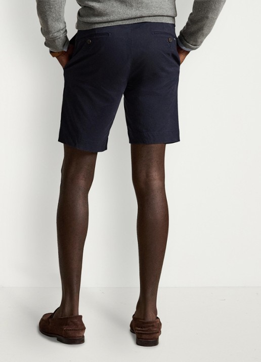 Ralph Lauren Slim fit korte chino met steekzakken - achterkant 4 aviator navy / donkerblauw