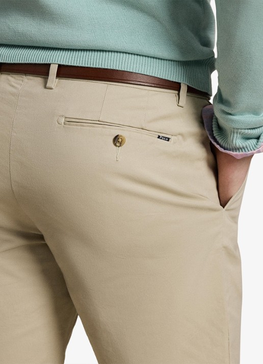 Ralph Lauren Slim fit korte chino met steekzakken - detail 4 classic stone / beige