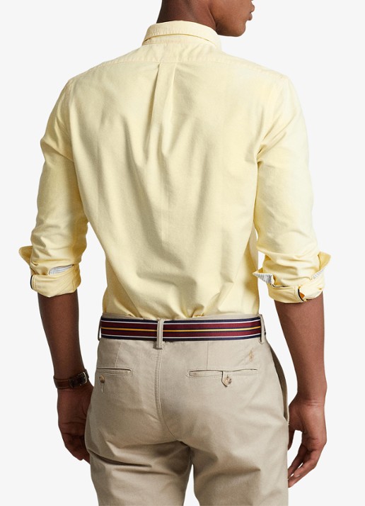 Ralph Lauren Slim fit overhemd met button down kraag - achterkant 3 yellow oxford