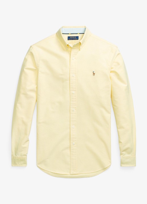 Ralph Lauren Slim fit overhemd met button down kraag - voorkant 4 yellow oxford