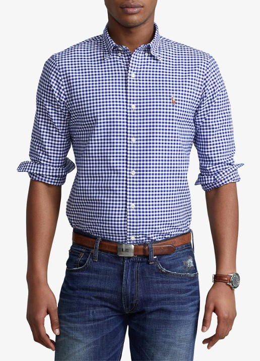 Ralph Lauren Slim fit overhemd met logo - detail 3 plaid / dark blue - blauw