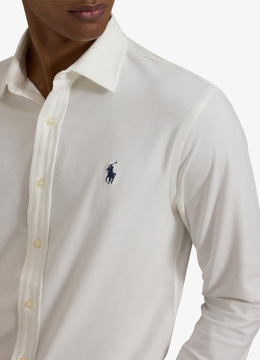Ralph Lauren Slim fit overhemd met logo - detail 5 white / wit