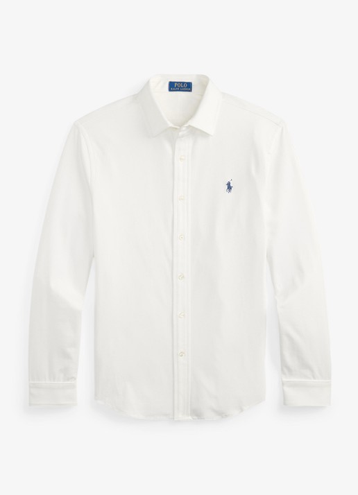 Ralph Lauren Slim fit overhemd met logo - voorkant 2 white / wit