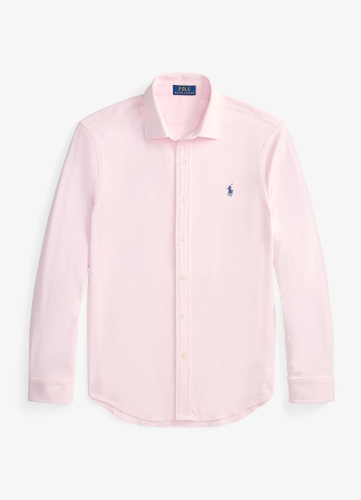 Ralph Lauren Slim fit overhemd met logo - voorkant 4 carmel pink/white-2wqf