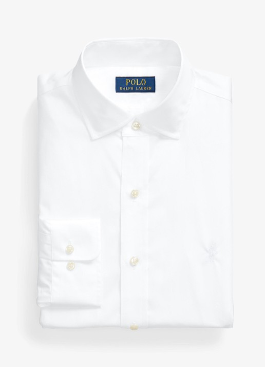 Ralph Lauren Slim fit overhemd met logoborduring - voorkant 2 white / wit