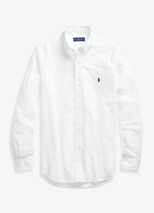 Ralph Lauren Slim fit overhemd van katoen  - voorkant 6 white / wit