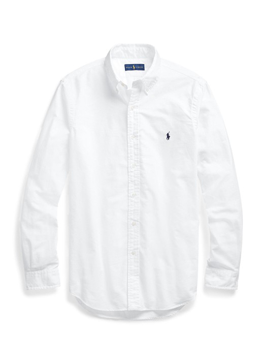 Ralph Lauren Slim fit overhemd van katoen  - voorkant 8 white / wit