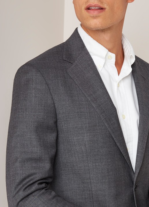 Ralph Lauren Slim fit pak in linnenblend met klepzakken - detail 4 medium grey multi