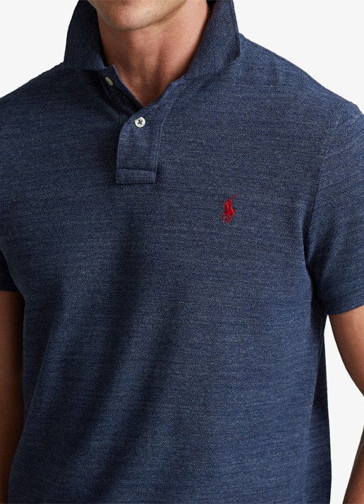 Ralph Lauren Slim fit polo met logoborduring  - detail 2 classic royal heather / blauw