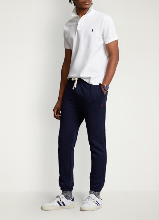 Ralph Lauren Slim fit polo met logoborduring  - voorkant 4 white / wit