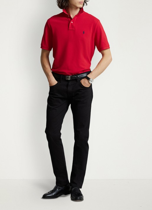 Ralph Lauren Slim fit polo met logoborduring  - voorkant 2 rl2000 red / rood