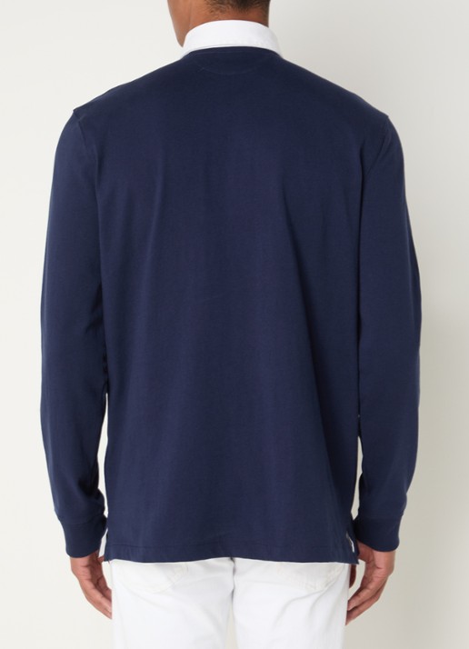 Ralph Lauren Slim fit polo van katoen met lange mouw - achterkant 2 cruise navy / donkerblauw