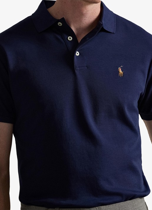 Ralph Lauren Slim fit polo van katoen - detail 4 refined navy / donkerblauw