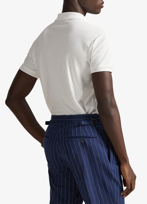 Ralph Lauren Slim fit polo van katoen - achterkant white / wit
