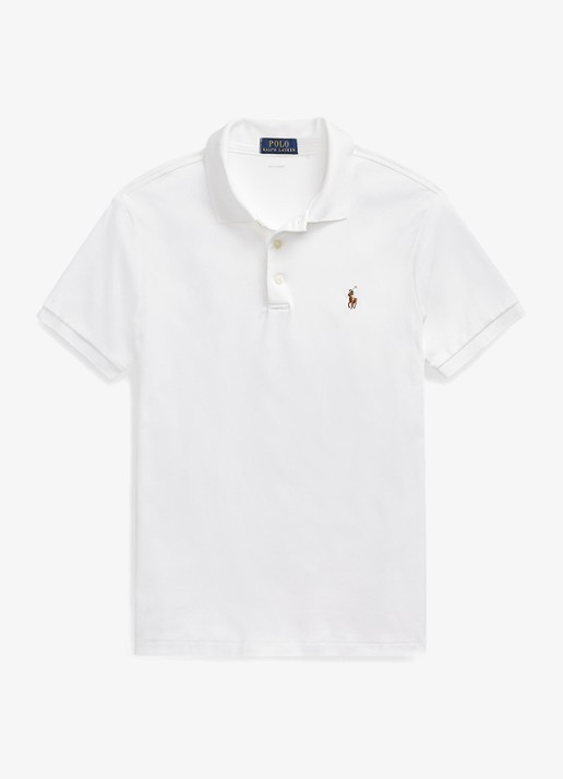 Ralph Lauren Slim fit polo van katoen - voorkant 5 white / wit