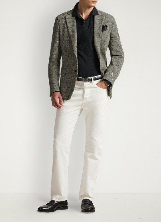 Ralph Lauren Slim fit polo van piqué katoen met lange mouw