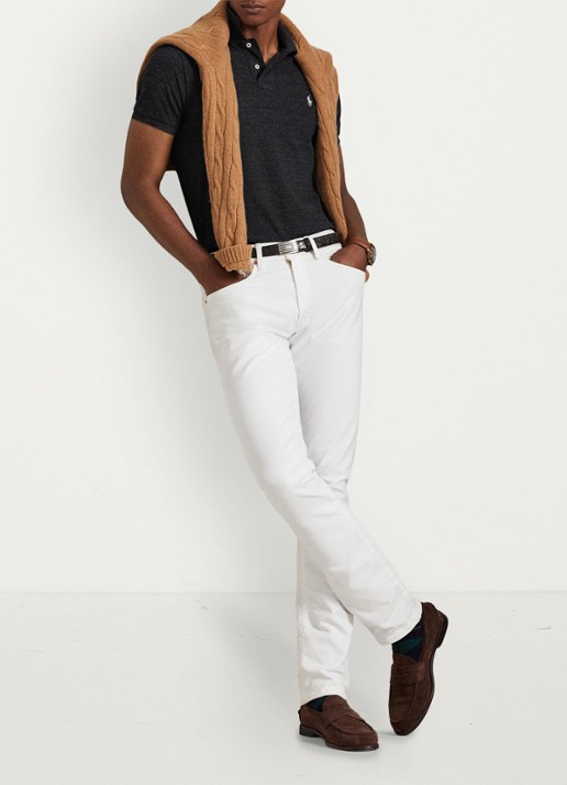 Ralph Lauren Slim fit polo van piqué katoen - detail 9 black marl heather