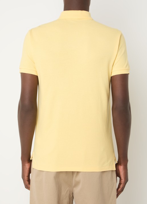 Ralph Lauren Slim fit polo van piqué katoen - achterkant corn geel / geel