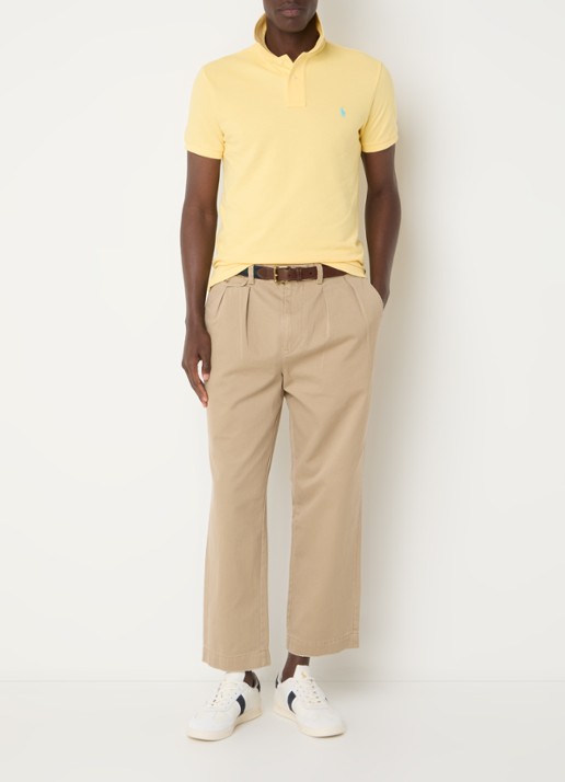 Ralph Lauren Slim fit polo van piqué katoen - voorkant 3 corn geel / geel