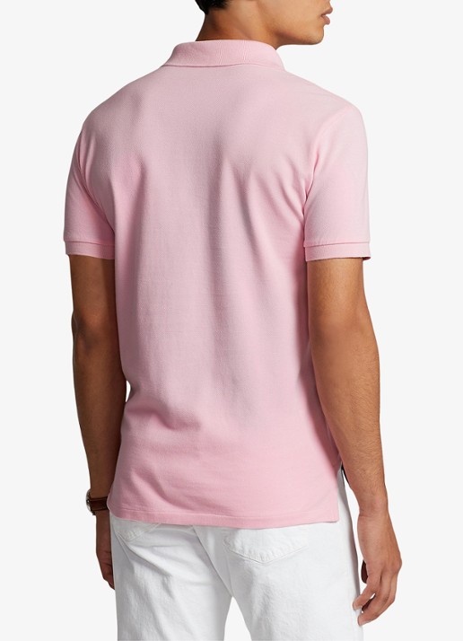 Ralph Lauren Slim fit polo van piqué katoen - achterkant 5 carmel pink/c7349