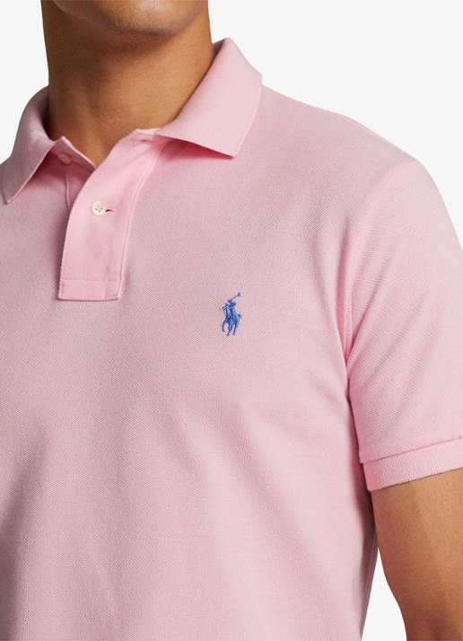 Ralph Lauren Slim fit polo van piqué katoen - detail 2 carmel pink/c7349