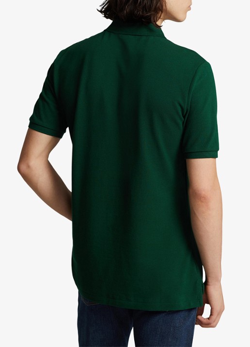 Ralph Lauren Slim fit polo van piqué katoen - achterkant college green / groen