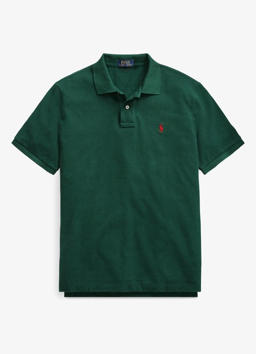 Ralph Lauren Slim fit polo van piqué katoen - voorkant 3 college green / groen