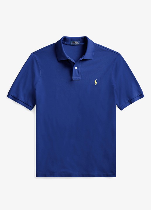Ralph Lauren Slim fit polo van piqué katoen - voorkant 2 fall royal / blauw