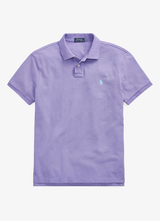 Ralph Lauren Slim fit polo van piqué katoen - voorkant hampton purple/c6103
