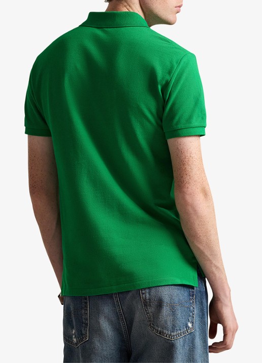 Ralph Lauren Slim fit polo van piqué katoen - achterkant billiard/c7315-3el4