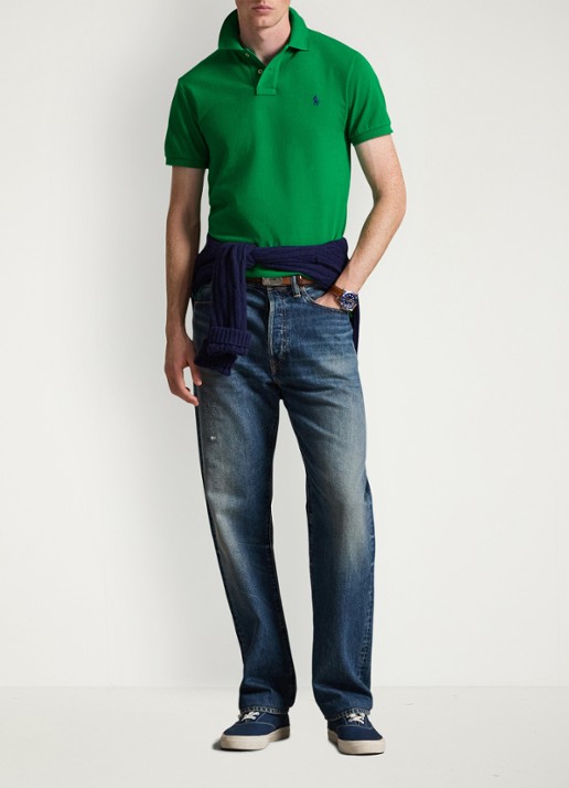 Ralph Lauren Slim fit polo van piqué katoen - voorkant 5 billiard/c7315-3el4