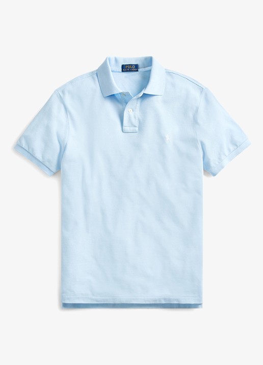 Ralph Lauren Slim fit polo van piqué katoen - voorkant 7 office blue/c1750-3ebj