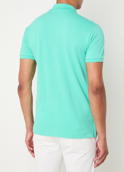 Ralph Lauren Slim fit polo van piqué katoen - achterkant 4 sunset green / groen