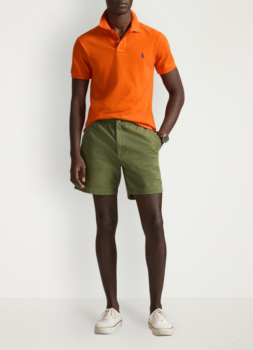 Ralph Lauren Slim fit polo van piqué katoen - voorkant 3 sailing orange