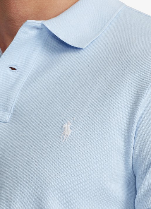 Ralph Lauren Slim fit polo van piqué katoen - detail 6 office blue/c1750-3ebj