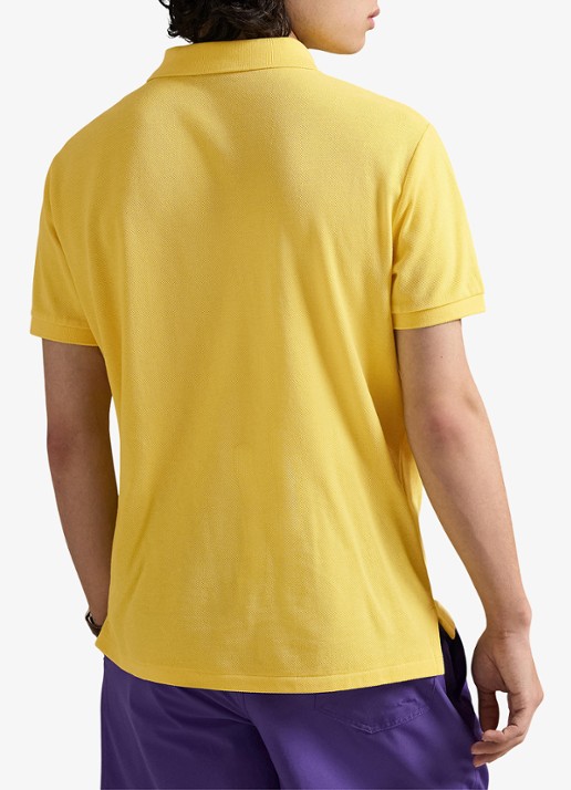 Ralph Lauren Slim fit polo van piqué katoen - achterkant 3 sunfish yellow/c7109-zxvx