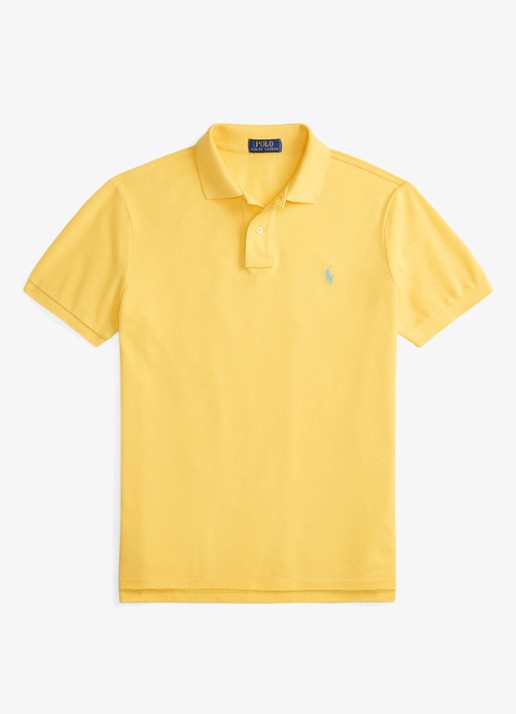 Ralph Lauren Slim fit polo van piqué katoen - voorkant sunfish yellow/c7109-zxvx