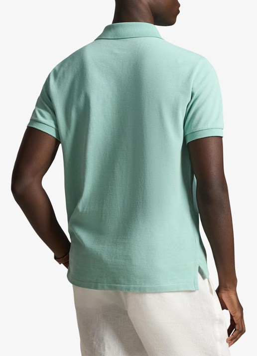Ralph Lauren Slim fit polo van piqué katoen - achterkant 5 celadon/c7109-zyv9
