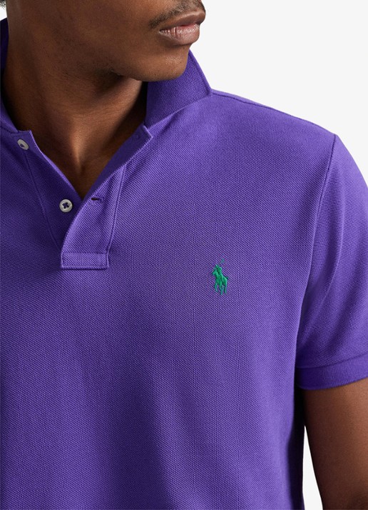 Ralph Lauren Slim fit polo van piqué katoen - detail 2 cabana purple/c5223-zywt