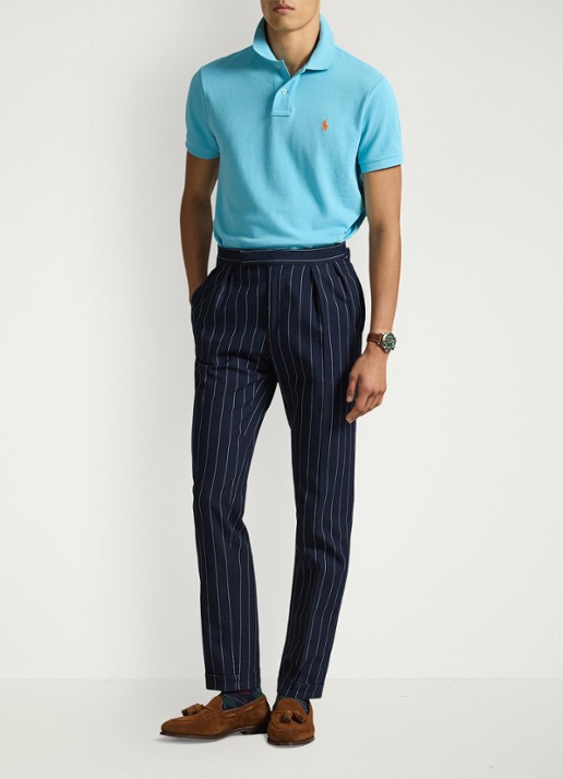 Ralph Lauren Slim fit polo van piqué katoen - voorkant 5 perfect turquoise/c2240-zyv8