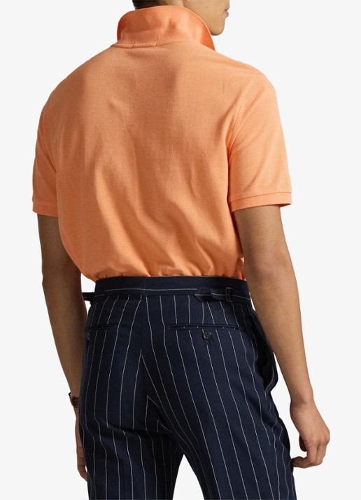 Ralph Lauren Slim fit polo van piqué katoen - achterkant 5 pompano orange/c5566-47x1