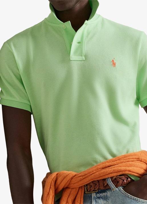 Ralph Lauren Slim fit polo van piqué katoen - detail 2 cruise lime/c2113-zyva