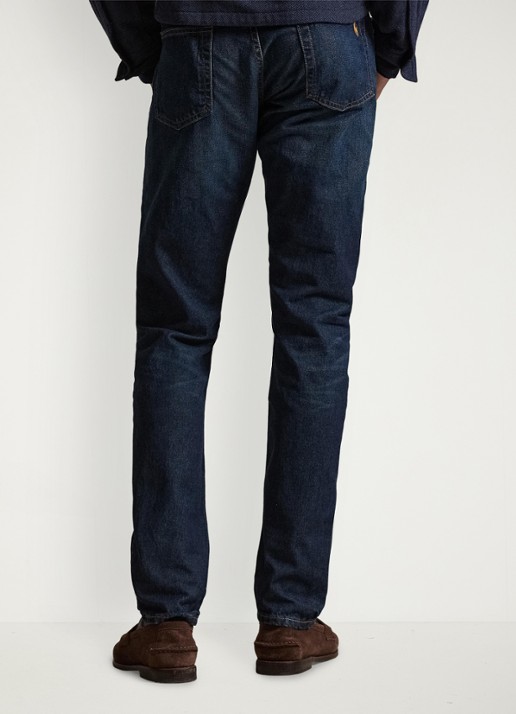 Ralph Lauren Slim leg jeans met donkere wassing - achterkant 3 narrows / indigo