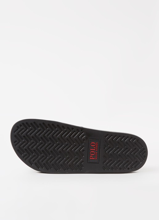 Ralph Lauren Slipper met logo - detail 2 zwart