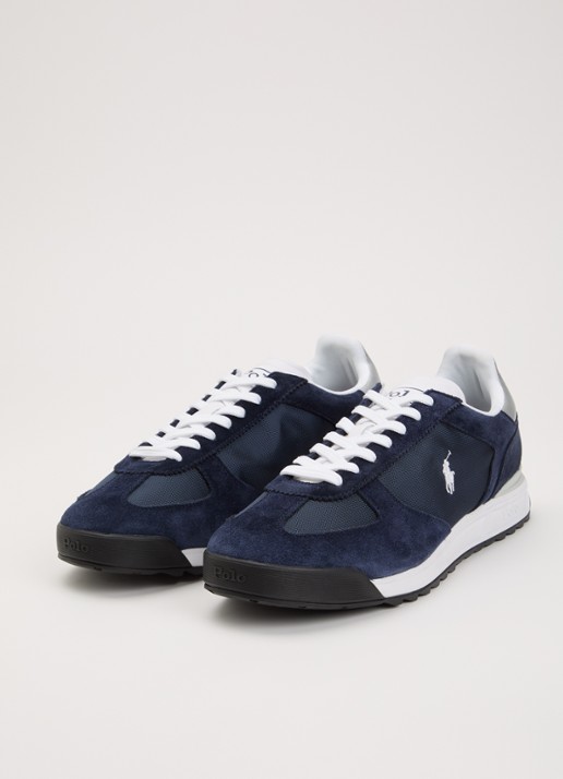 Ralph Lauren Sneaker met suède details - detail 3 donkerblauw