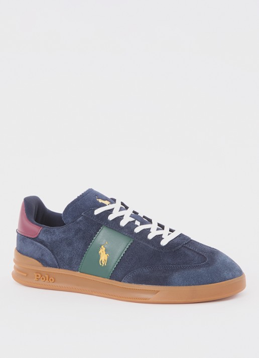 Ralph Lauren Sneaker van suède met logo