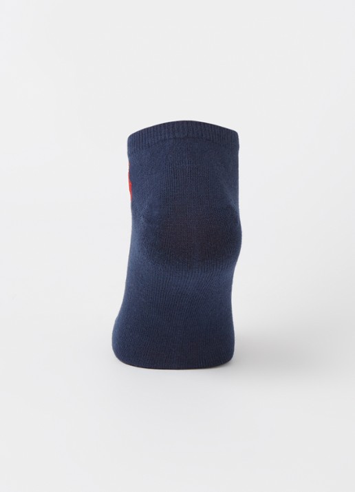 Ralph Lauren Sneakersokken met logoborduring in 3-pack - voorkant 3 donkerblauw