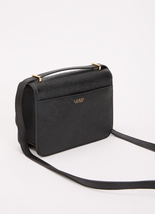 Ralph Lauren Sophee 22 crossbodytas van leer - achterkant 4 zwart