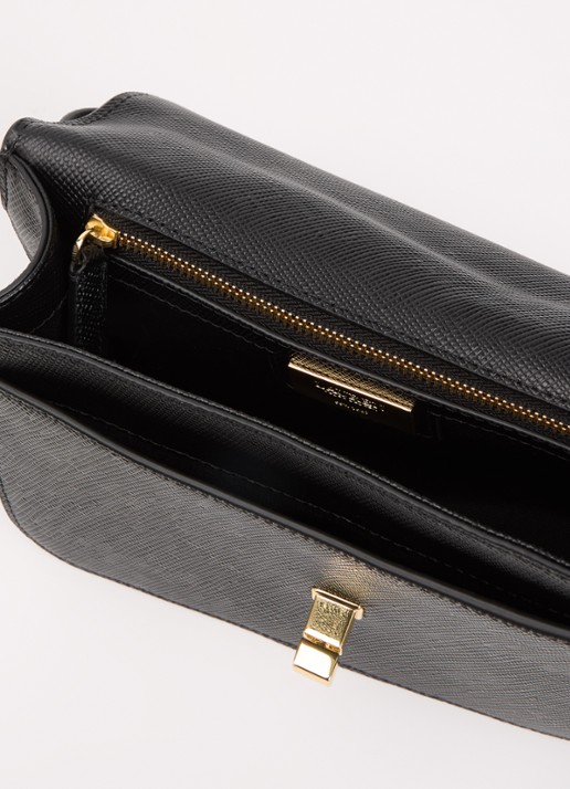 Ralph Lauren Sophee 22 crossbodytas van leer - detail zwart